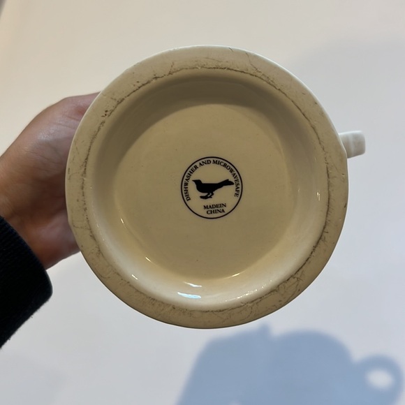 Anthropologie Cream and Black Ceramic Letter K Mug - Picture 3 of 5